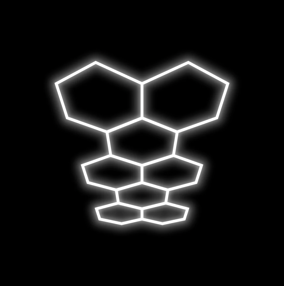Hexagon Lighting 8 Grid Long System Large Connect Flooring