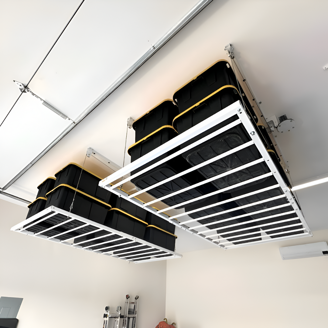 Remote Controlled Retractable Ceiling Storage Rack - Ultra Heavy Duty ...