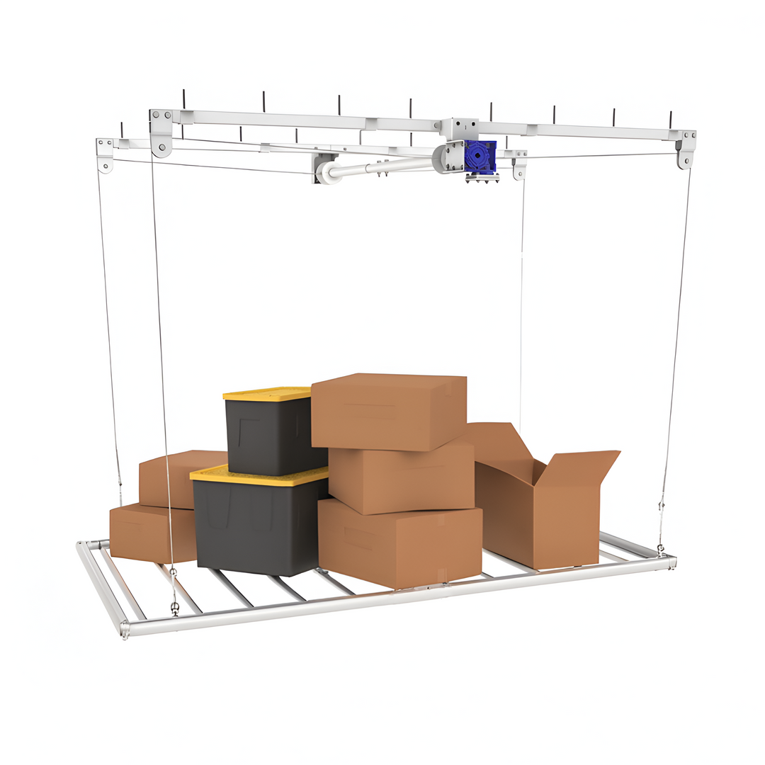 Remote Controlled Retractable Ceiling Storage Rack - Ultra Heavy Duty