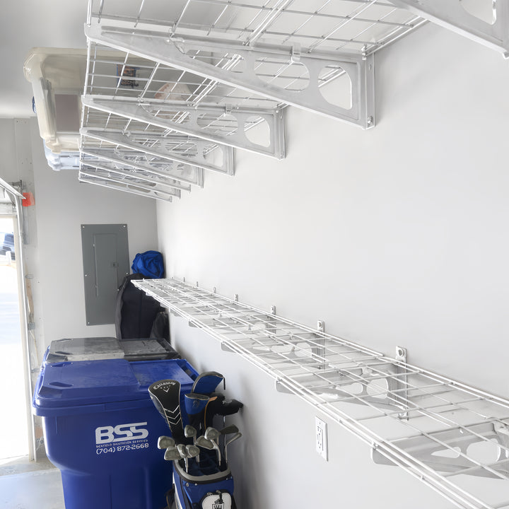 Wall Mounted Garage Shelving - Standard White