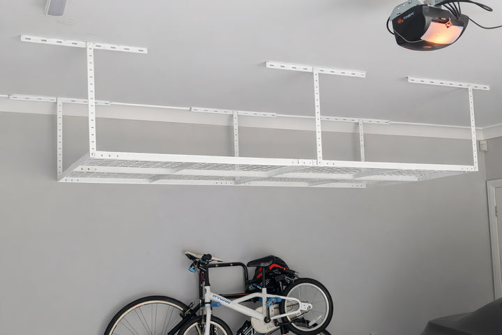 Garage Ceiling Storage Rack - White