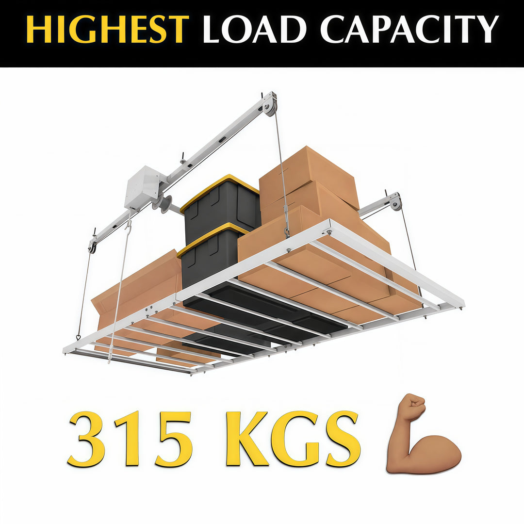 Retractable Ceiling Storage Rack - Ultra Heavy Duty