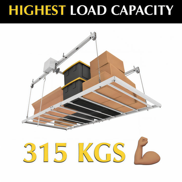 Retractable Ceiling Storage Rack - Ultra Heavy Duty