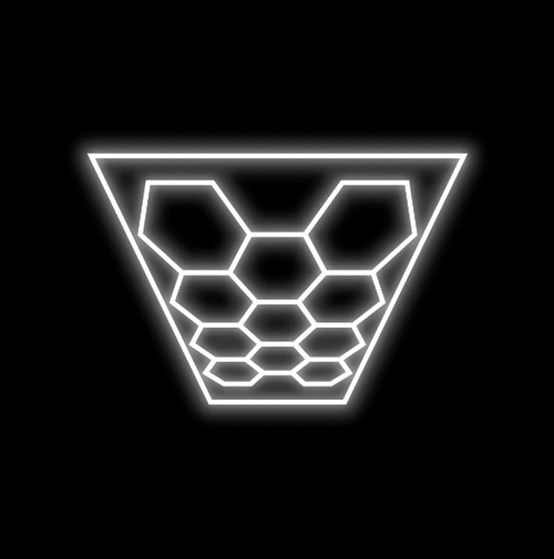 Hexagon Lighting 11 Grid System (with border) - Regular