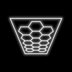 Hexagon Lighting 15 Grid System (with border) - Regular