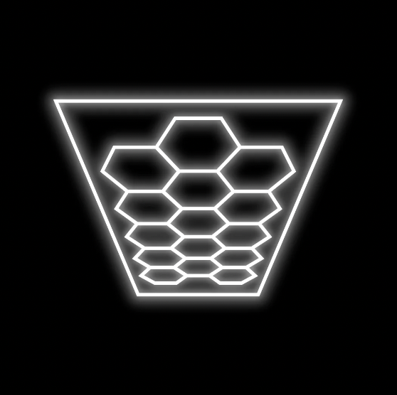 Hexagon Lighting 15 Grid System (with border) - Regular