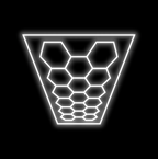 Hexagon Lighting 17 Grid System (with border) - Large